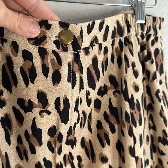 Vintage Odeliah Cheetah Animal Print Maxi Skirt Mermaid Size 10 Stretchy Fall - Picture 6 of 6